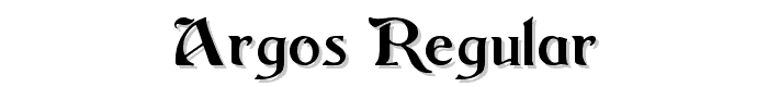 Argos Regular font